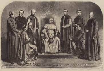 Pope Pius IX Surrounded by His Intimate Friends